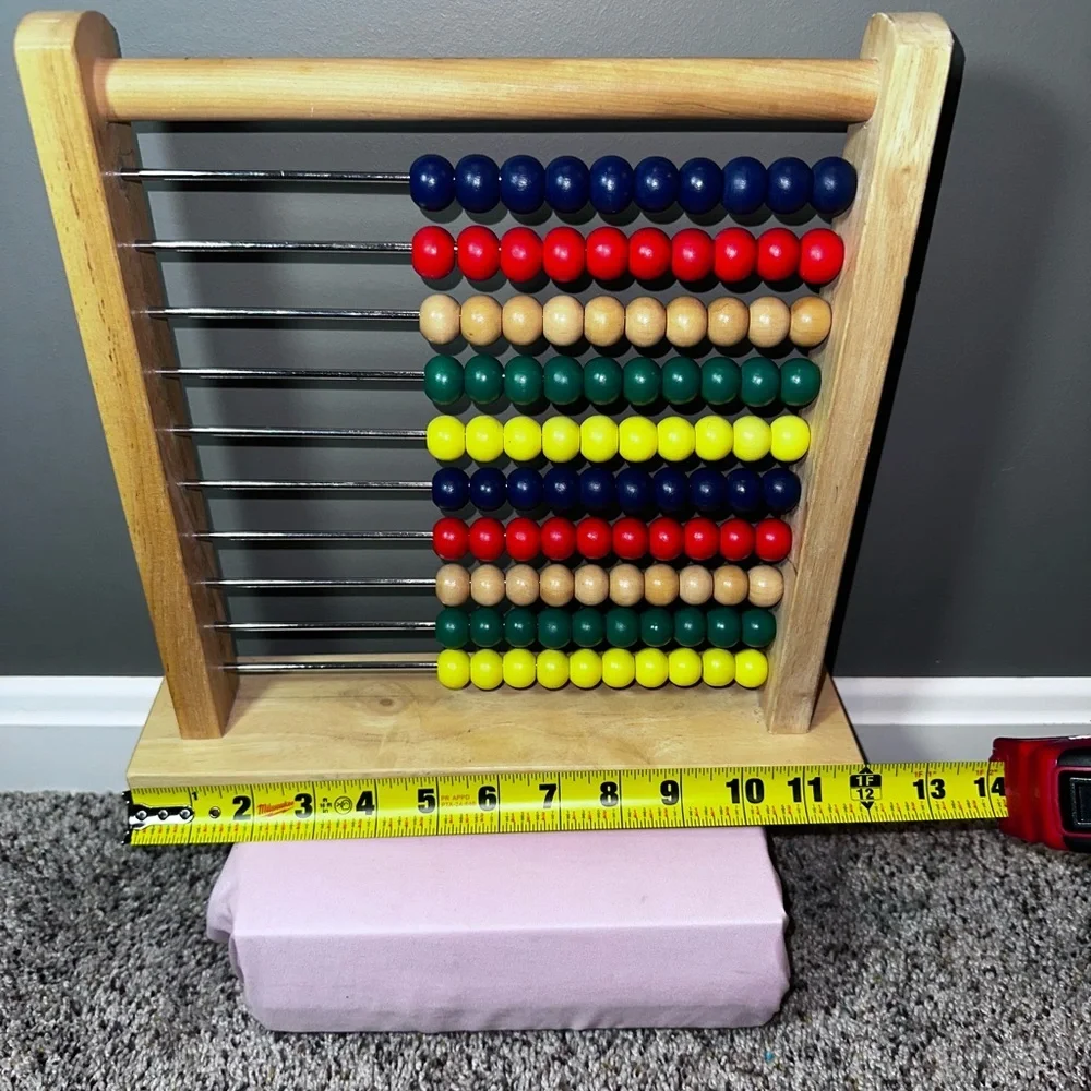 Melissa & Doug Wooden Abacus Counting Toy Montessori Math Learning Tool